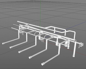 C4D模型 工厂设备 
