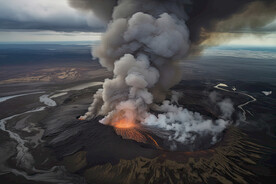 火山爆发图片