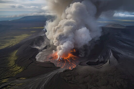 火山爆发图片