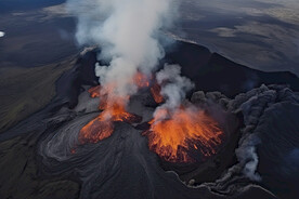 火山爆发图片