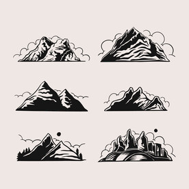 山峰插画