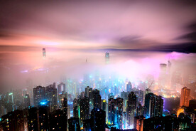 夜晚香港