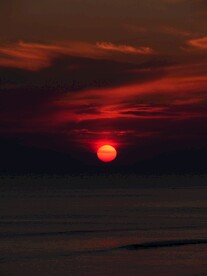 海面夕阳