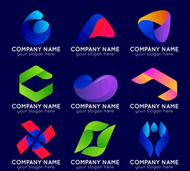 渐变立体logo