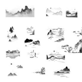 水墨山水笔刷