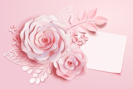 立体花卉背景 