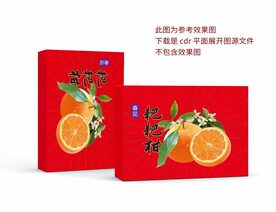 橘子礼盒 平面展开图