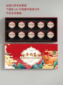 牛肉包装 平面展开图