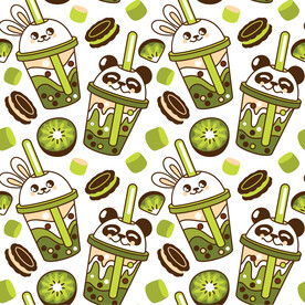 奶茶图案