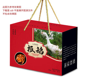 板鹅包装盒 平面展开图