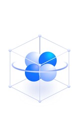 蓝色底座3D立体气球应用图标