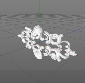 C4D模型 欧式雕花  