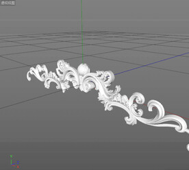 C4D模型 欧式雕花  