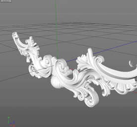  C4D模型 欧式雕花