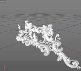  C4D模型 欧式雕花  