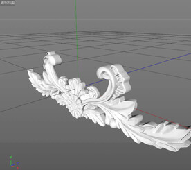  C4D模型 欧式雕花 