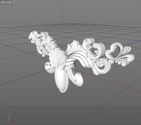  C4D模型 欧式雕花 