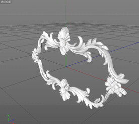  C4D模型 欧式雕花  