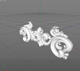  C4D模型 欧式雕花 