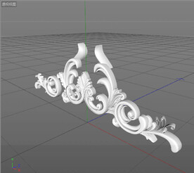  C4D模型 欧式雕花 