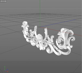  C4D模型 欧式雕花 