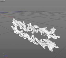 C4D模型 欧式雕花 