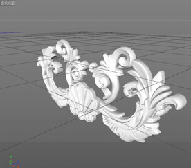  C4D模型 欧式雕花 