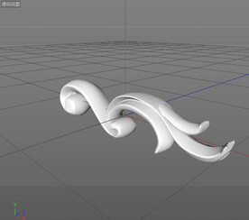  C4D模型 欧式雕花 