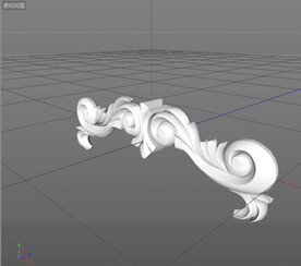  C4D模型 欧式雕花 