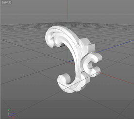  C4D模型 欧式雕花 