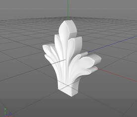   C4D模型 欧式雕花 