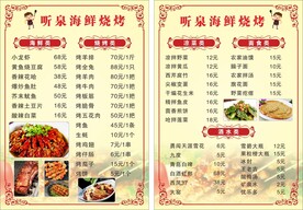 烧烤菜单