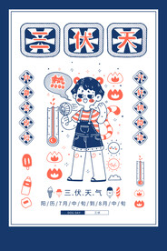 三伏天宣传图片