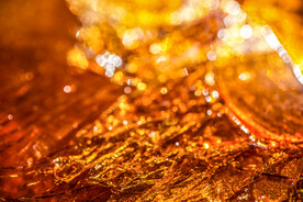 琥珀金磨砂金属质感背景