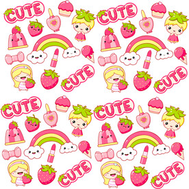 草莓印花女孩子