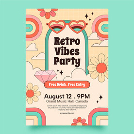 复古派对海报 
