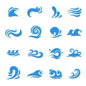 海浪波浪图标