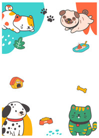 小动物边框