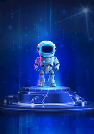 元宇宙机器人科技海报