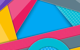 彩色不规则几何线条抽象背景