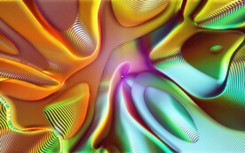 炫彩抽象拉丝3D立体流体渐变