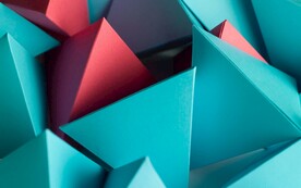 绿色渐变3d几何抽象背景