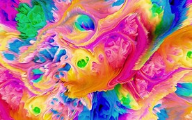 3d炫彩颜料粒子大爆炸背景