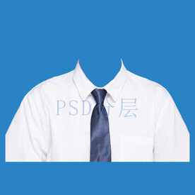 男白衬衫领带psd