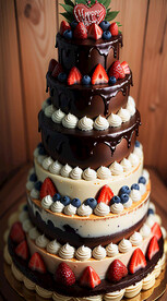 巧克力水果蛋糕