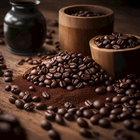 散落一地的咖啡豆