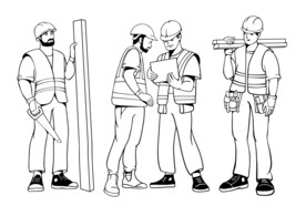 建筑工人插画