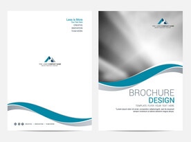 蓝灰线条科技感公司画册封面封皮