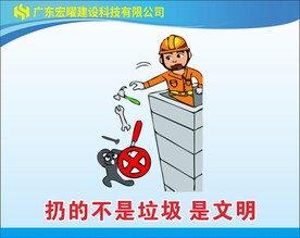 卡通警示牌