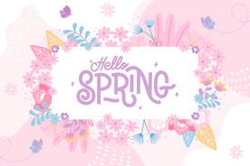 春天淡彩背景  